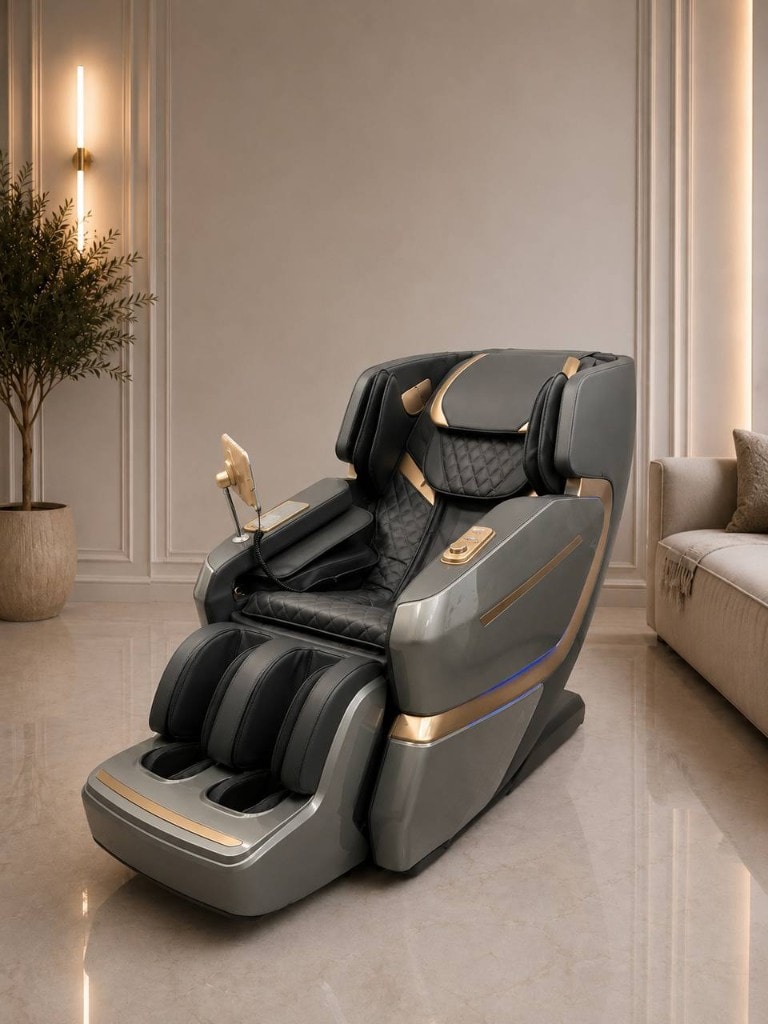 Leercon M5 Gray — Model recomandat. Șină SL, 18 programe automate, încărcare wireless, control vocal englez.